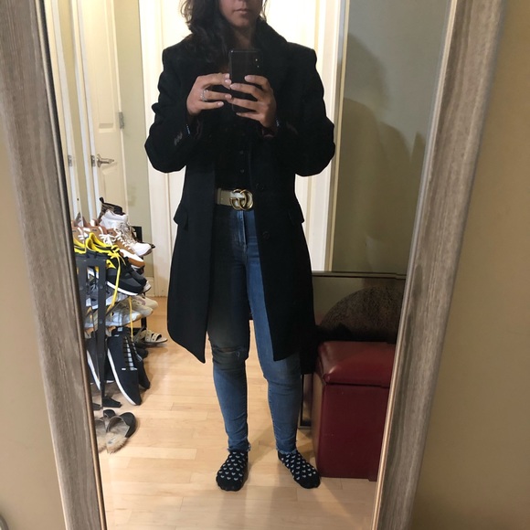 Ted Baker Black Peacoat Sz Small - Picture 7 of 8